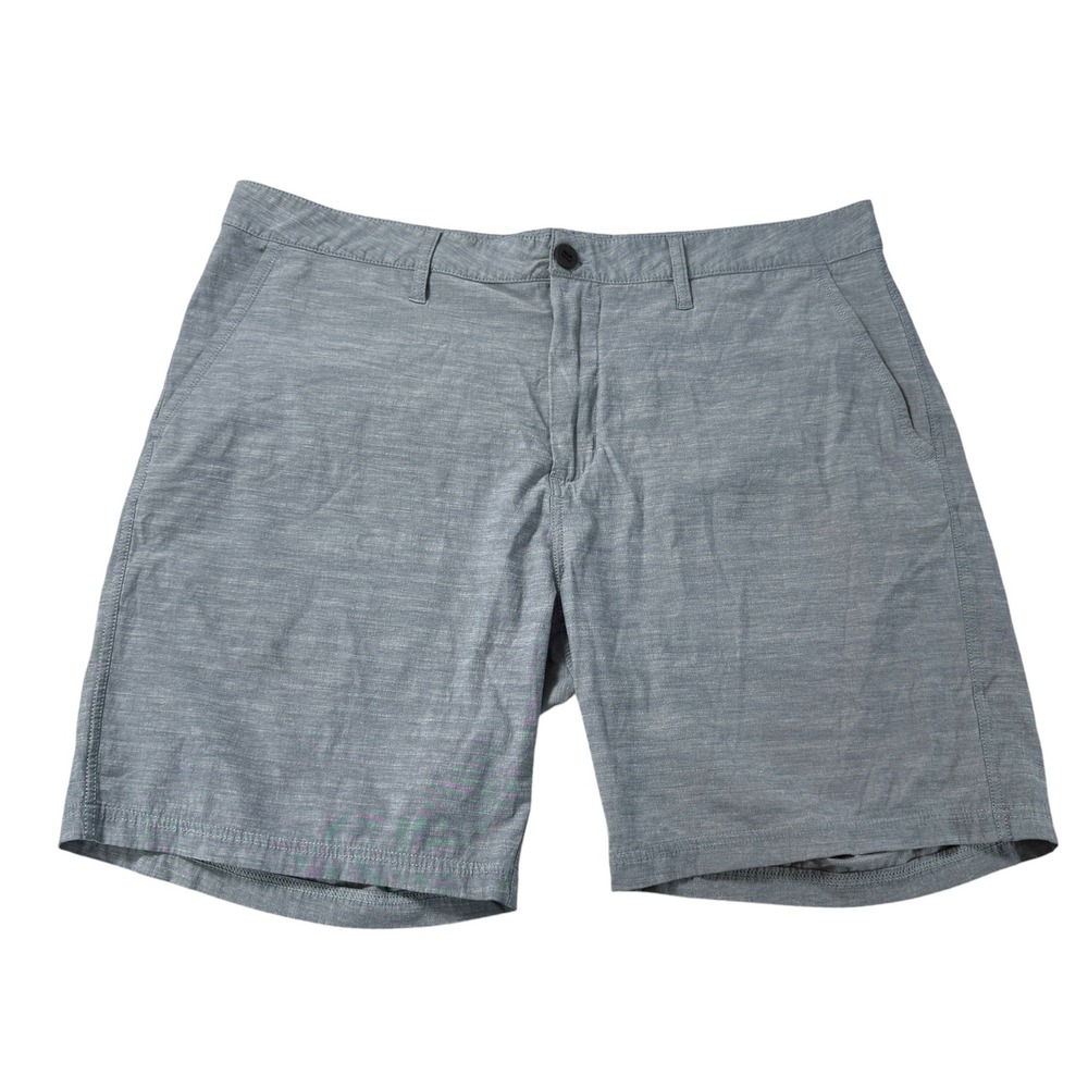 Reef Mens 38 Hybrid Shorts Heather Gray Stretch Cotton Blend Surf Casual 8"